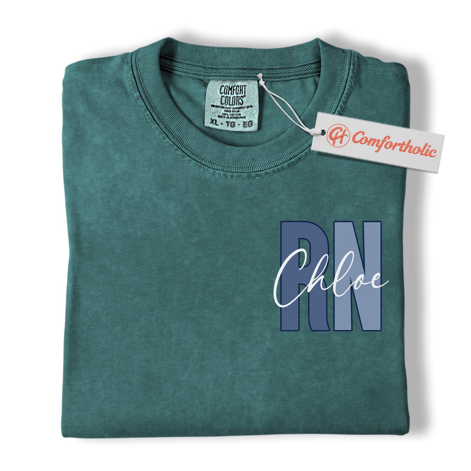 Personalized RN Nurse Shirt, Custom Registered Nurse T-Shirt, Cute Nursing Job Graphic Tee, Healthcare Workers Comfort Colors Shirt - Image 11