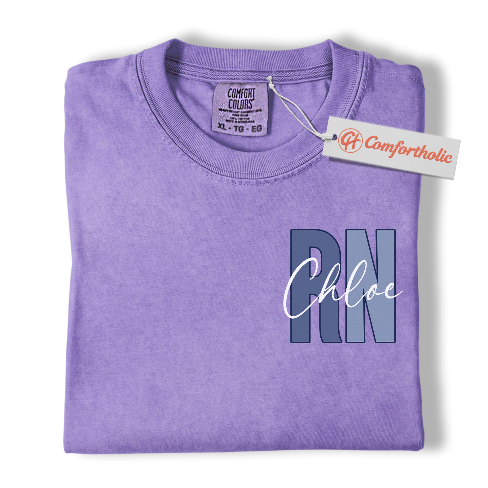 Personalized RN Nurse Shirt, Custom Registered Nurse T-Shirt, Cute Nursing Job Graphic Tee, Healthcare Workers Comfort Colors Shirt - Image 20