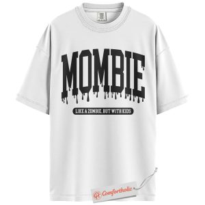 Alternative view of Mombie Shirt, Funny Zombie Mom T-Shirt, Halloween Motherhood Graphic Tee, Cute Spooky Gift for Tired Moms, Mama Comfort Colors Shirt