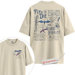 Fly or Die Shirt, Riders Quadrant Dragon Shirt, Fantasy Bookish Shirt, Fourth Wing Shirt, Comfort Colors Shirt 2-Sided