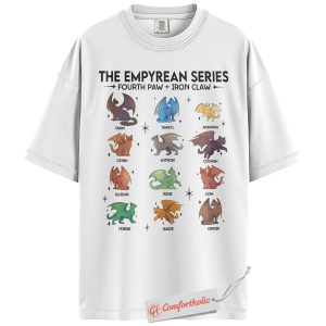 Alternative view of The Empyrean Series Shirt, Fourth Wing Shirt, Dragon Characters Shirt, Fantasy Bookish Shirt, Comfort Colors Shirt