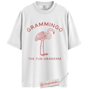 Alternative view of Grammingo Shirt, Funny Flamingo Shirt, Grandma Shirt, Cool Nana Shirt, Gift for Fun Grandmas, Comfort Colors Shirt