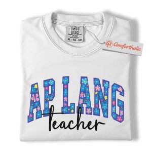 Alternative view of AP Lang Teacher Shirt, Cute Floral English Teacher Shirt, Back to School Gift, AP Language Educator Shirt, Comfort Colors Shirt