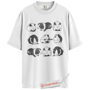 Alternative view of Guinea Pig Shirt, Funny Cavy Lover T-Shirt, Cute Pet Rodent Graphic Tee, Animal Print Comfort Colors Shirt