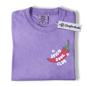 Spicy Book Club Shirt, Funny Romance Reader T-Shirt, Cute Chili Pepper Book Lover Graphic Tee, Book Comfort Colors Shirt