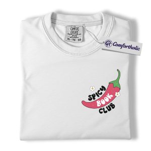 Alternative view of Spicy Book Club Shirt, Funny Romance Reader T-Shirt, Cute Chili Pepper Book Lover Graphic Tee, Book Comfort Colors Shirt