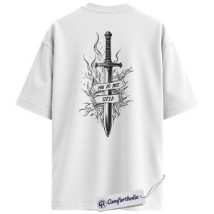 Alternative view of You Do Not Yield Shirt, Throne of Glass T-Shirt, Fantasy Sword Graphic Tee, Sarah J Maas Bookish Quote Comfort Colors Back Print Shirt