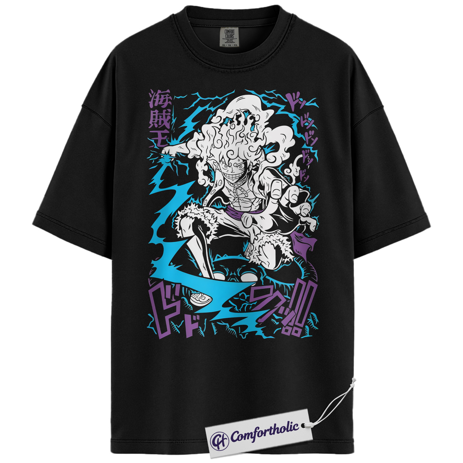 Monkey D Luffy Shirt, Sun God Nika Tee, One Piece Shirt, Anime Comfort Colors T-Shirt