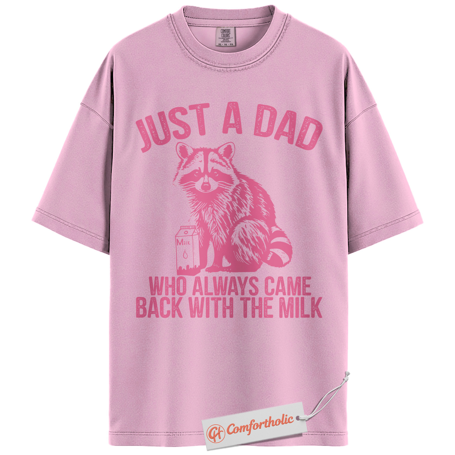 Just a Dad Shirt, Funny Raccoon Dad T-Shirt, Always Came Back With the Milk Tee, Father’s Day Gift for Dads, Animal Lover Comfort Colors Shirt - Image 8