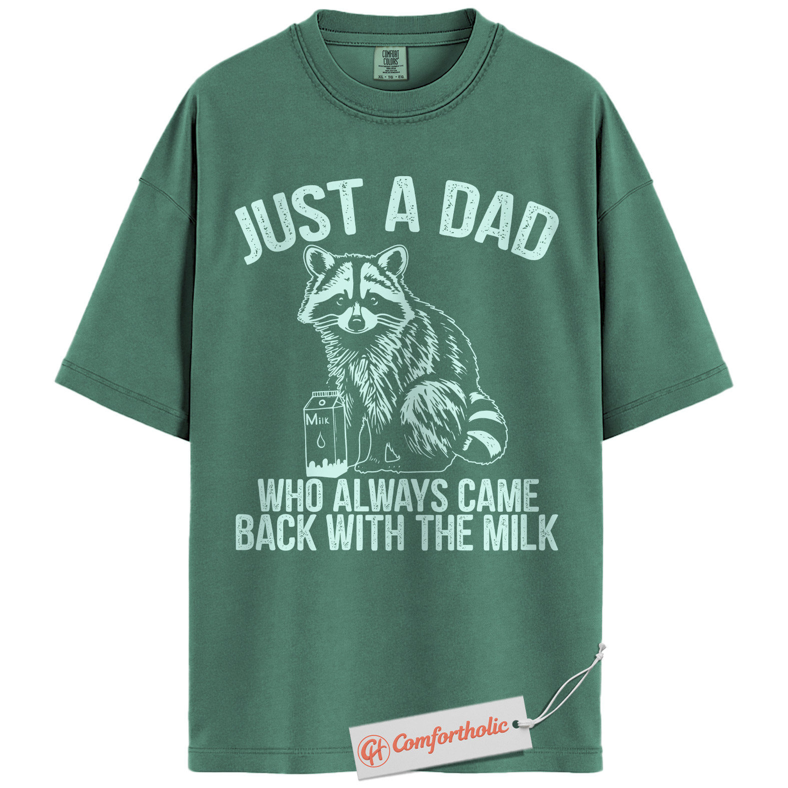 Just a Dad Shirt, Funny Raccoon Dad T-Shirt, Always Came Back With the Milk Tee, Father’s Day Gift for Dads, Animal Lover Comfort Colors Shirt - Image 10