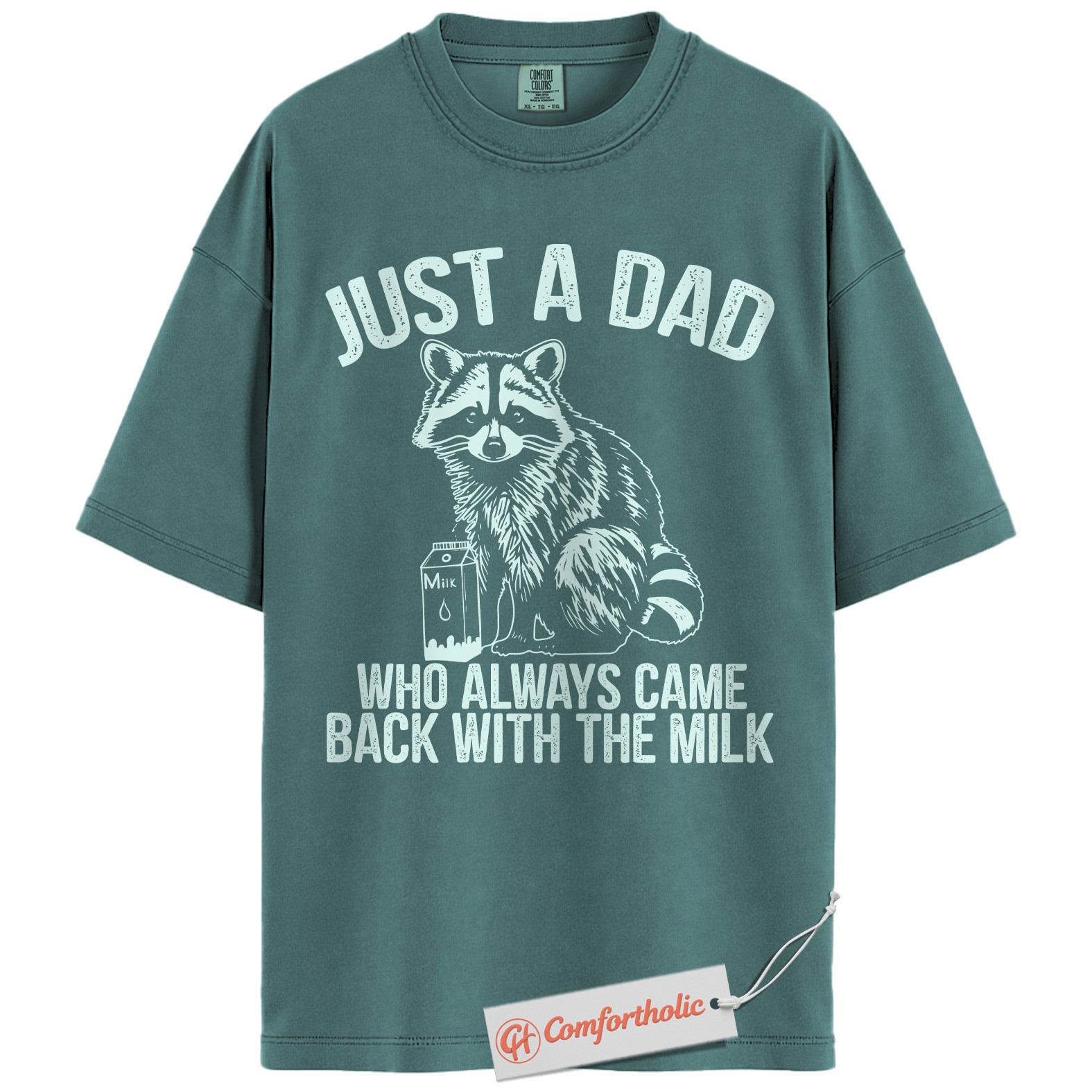 Just a Dad Shirt, Funny Raccoon Dad T-Shirt, Always Came Back With the Milk Tee, Father’s Day Gift for Dads, Animal Lover Comfort Colors Shirt - Image 11