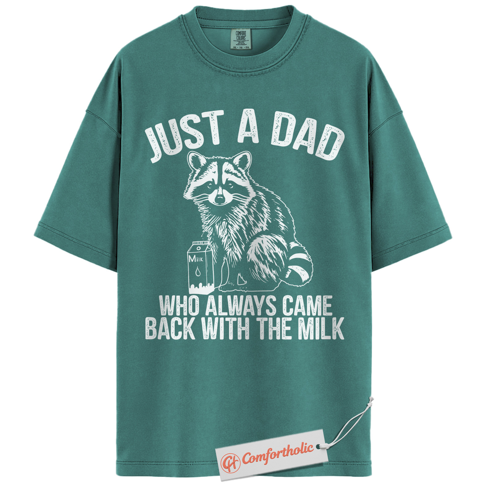 Just a Dad Shirt, Funny Raccoon Dad T-Shirt, Always Came Back With the Milk Tee, Father’s Day Gift for Dads, Animal Lover Comfort Colors Shirt - Image 13