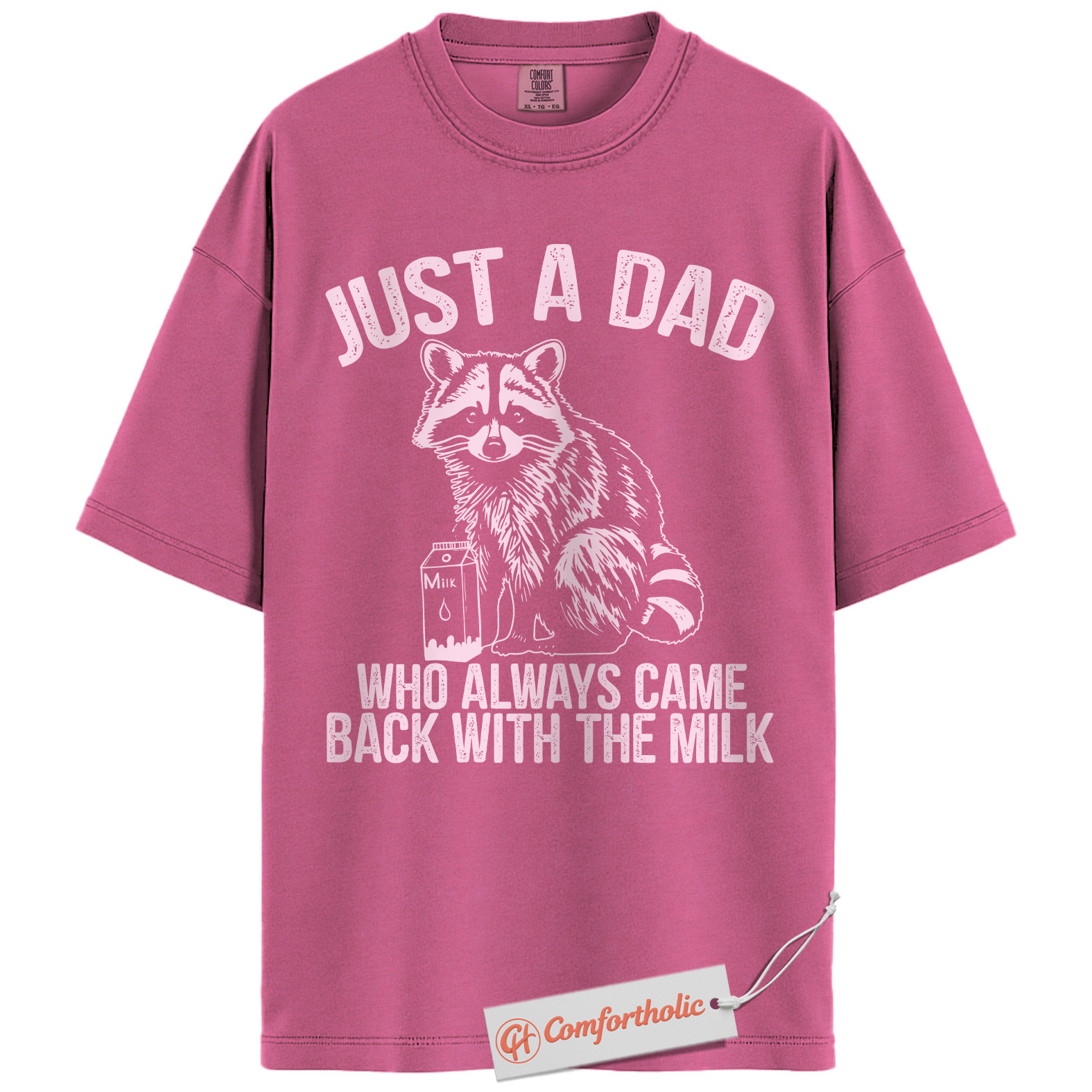 Just a Dad Shirt, Funny Raccoon Dad T-Shirt, Always Came Back With the Milk Tee, Father’s Day Gift for Dads, Animal Lover Comfort Colors Shirt - Image 16