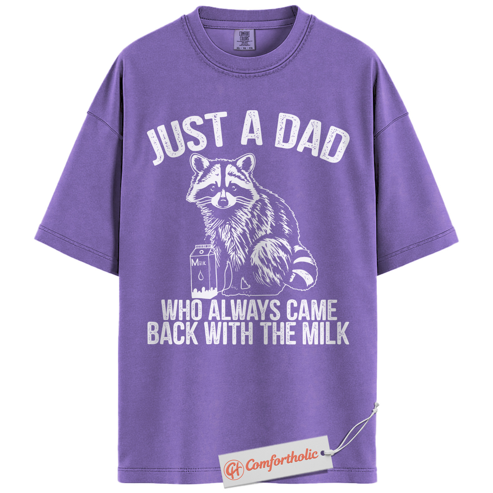 Just a Dad Shirt, Funny Raccoon Dad T-Shirt, Always Came Back With the Milk Tee, Father’s Day Gift for Dads, Animal Lover Comfort Colors Shirt - Image 20