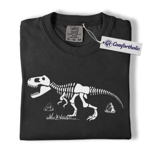 T-Rex Skeleton Shirt, Dinosaur Fossil Graphic T-Shirt, Prehistoric Paleontology Tee, Science Geek Gift, Dino Lover Comfort Colors Shirt