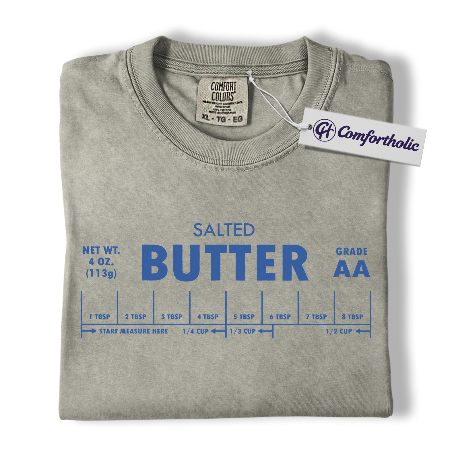 Salted Butter Shirt, Funny Cooking Measurement T-Shirt, Retro Kitchen Baking Graphic Tee, Foodie Gift Comfort Colors Shirt - Image 6