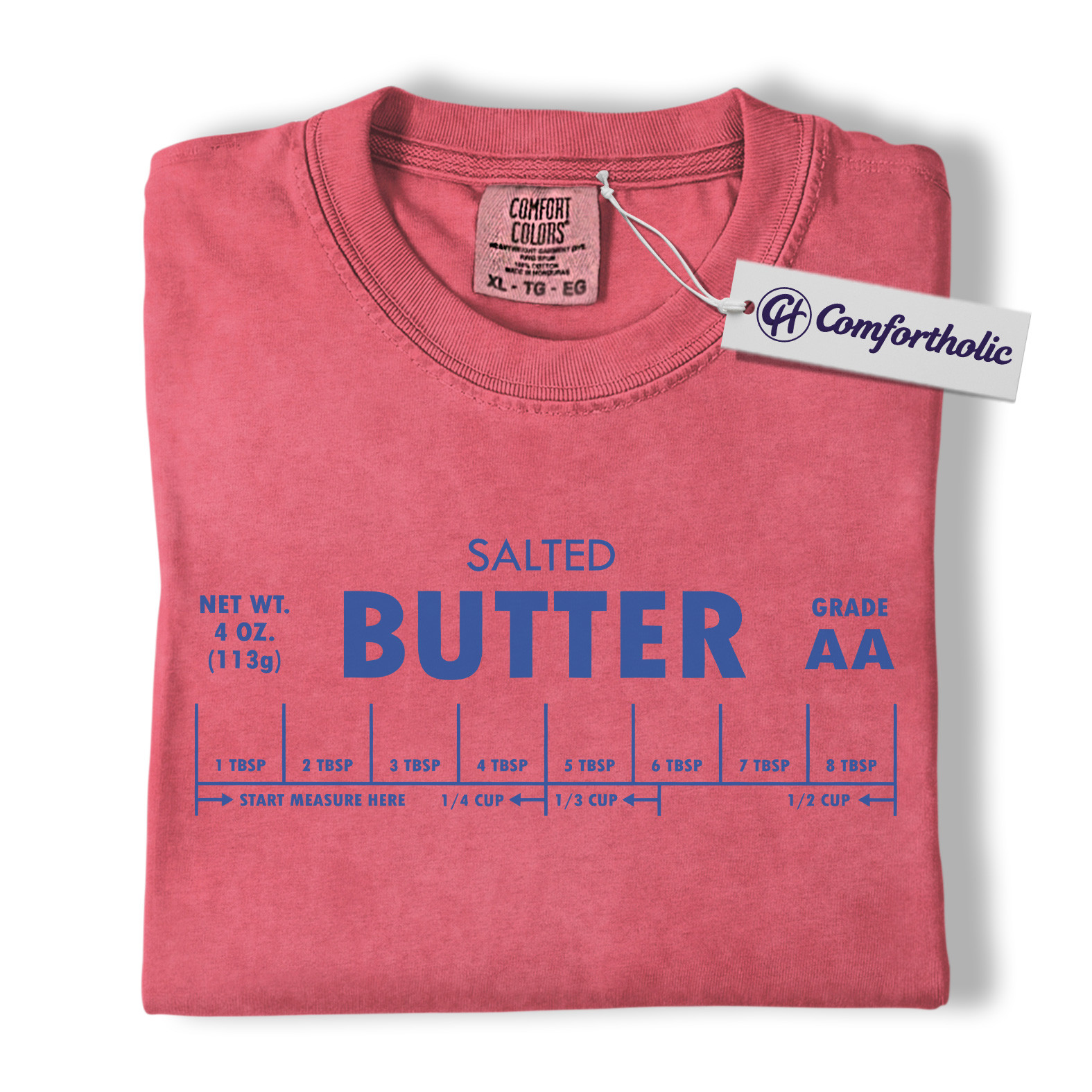 Salted Butter Shirt, Funny Cooking Measurement T-Shirt, Retro Kitchen Baking Graphic Tee, Foodie Gift Comfort Colors Shirt - Image 9