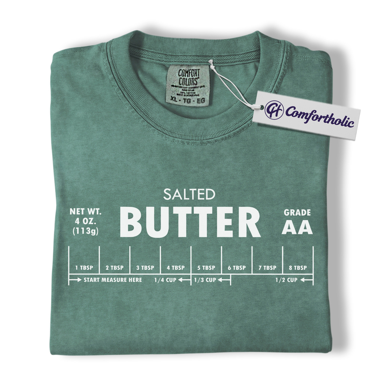 Salted Butter Shirt, Funny Cooking Measurement T-Shirt, Retro Kitchen Baking Graphic Tee, Foodie Gift Comfort Colors Shirt - Image 10