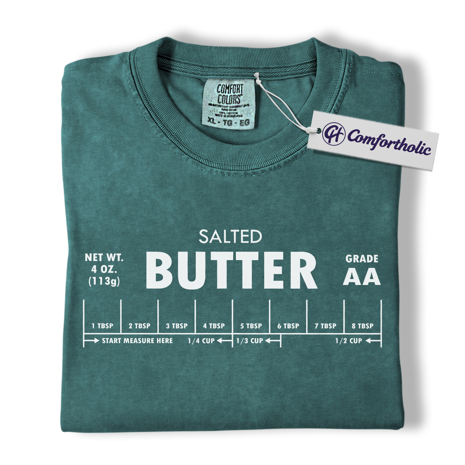 Salted Butter Shirt, Funny Cooking Measurement T-Shirt, Retro Kitchen Baking Graphic Tee, Foodie Gift Comfort Colors Shirt - Image 11