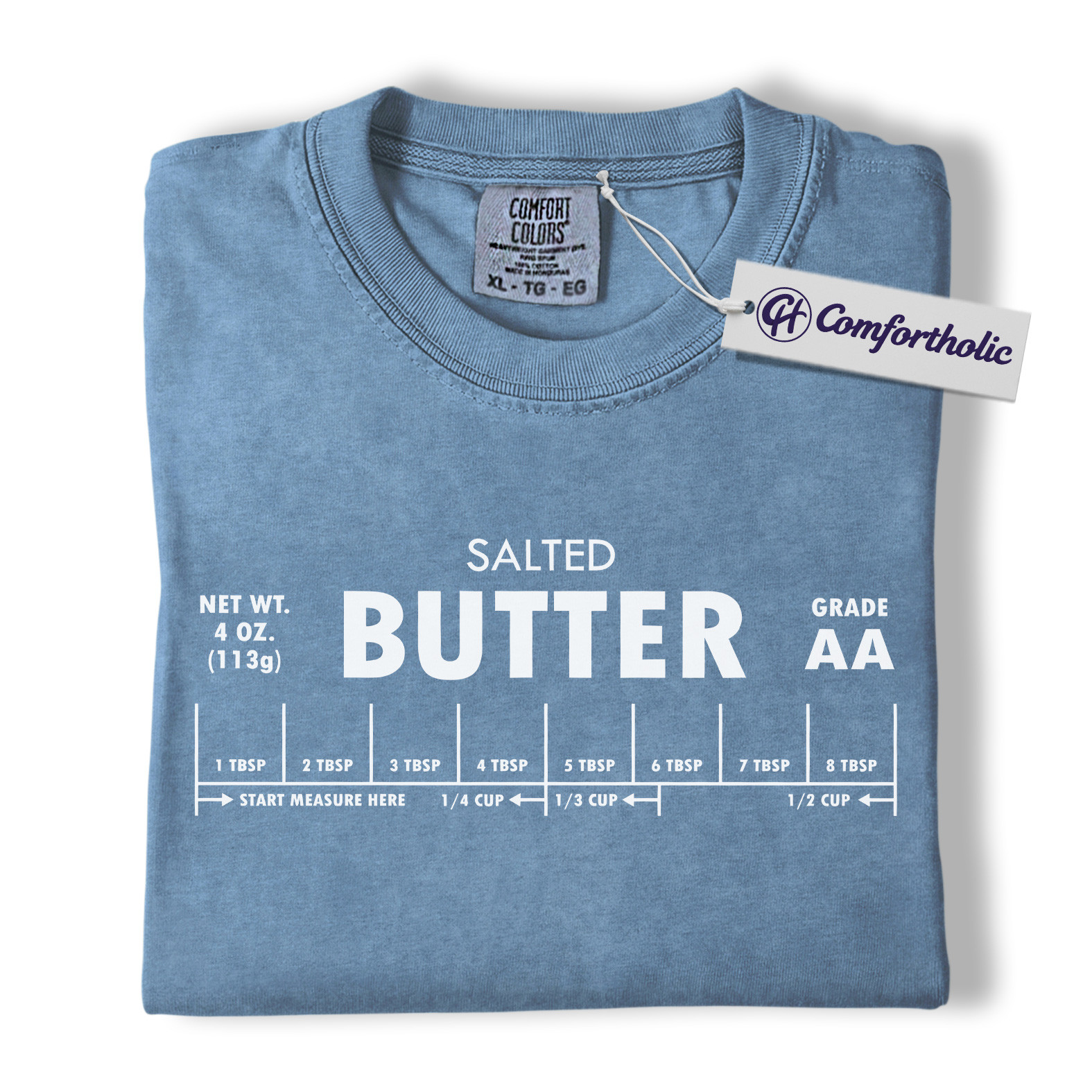 Salted Butter Shirt, Funny Cooking Measurement T-Shirt, Retro Kitchen Baking Graphic Tee, Foodie Gift Comfort Colors Shirt - Image 17