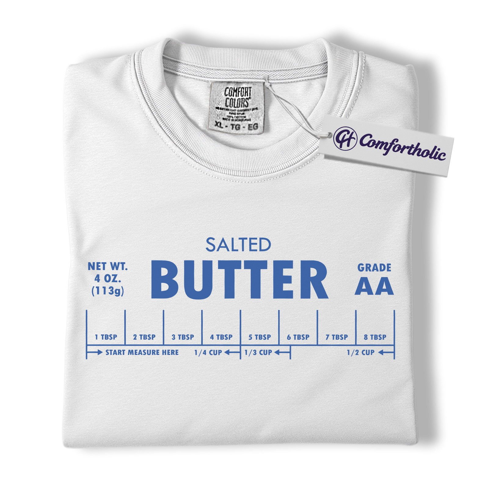 Salted Butter Shirt, Funny Cooking Measurement T-Shirt, Retro Kitchen Baking Graphic Tee, Foodie Gift Comfort Colors Shirt - Image 2