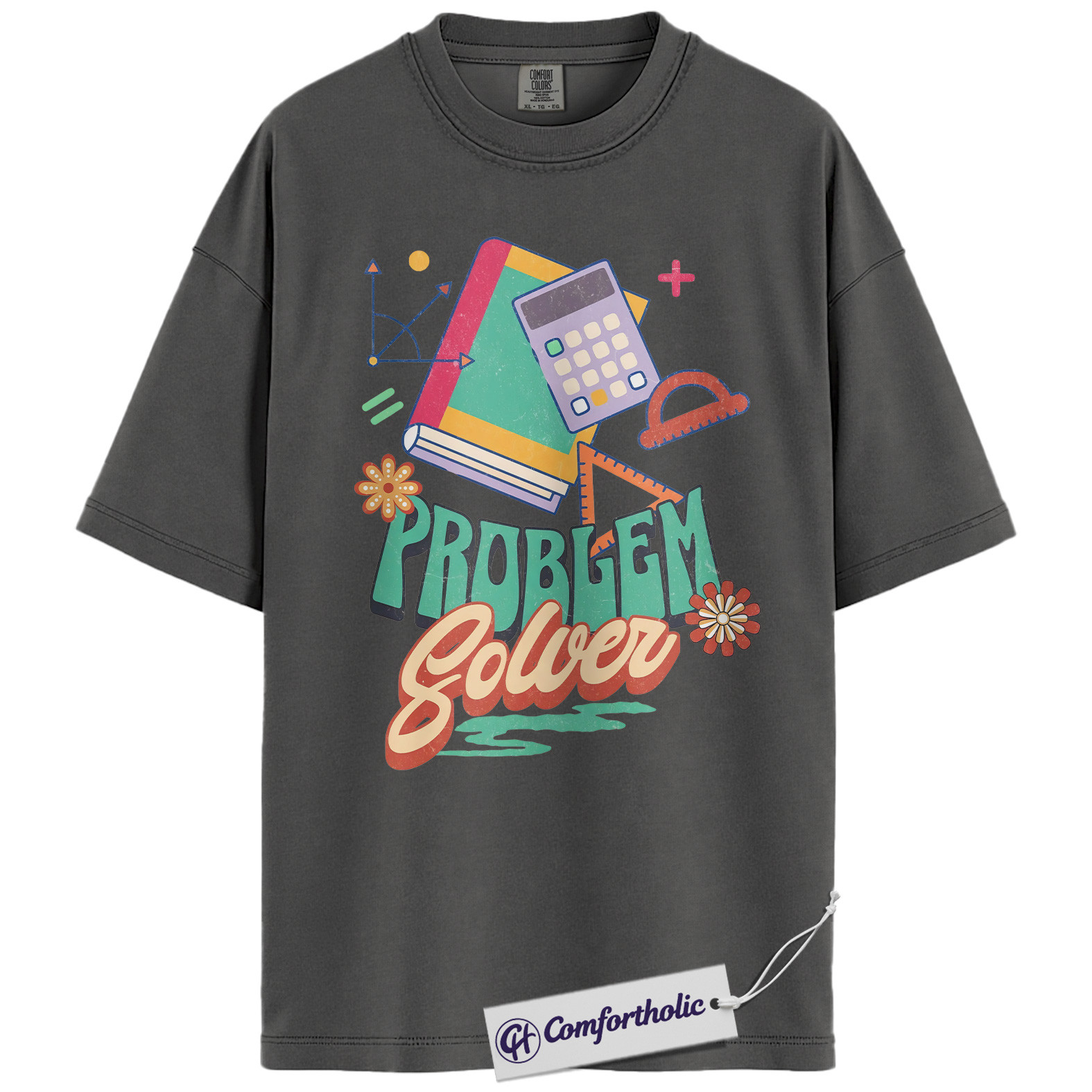 Problem Solver Shirt, Funny Math Teacher T-Shirt, STEM Classroom Graphic Tee, Educational Gift for Teachers, Comfort Colors Shirt - Image 4