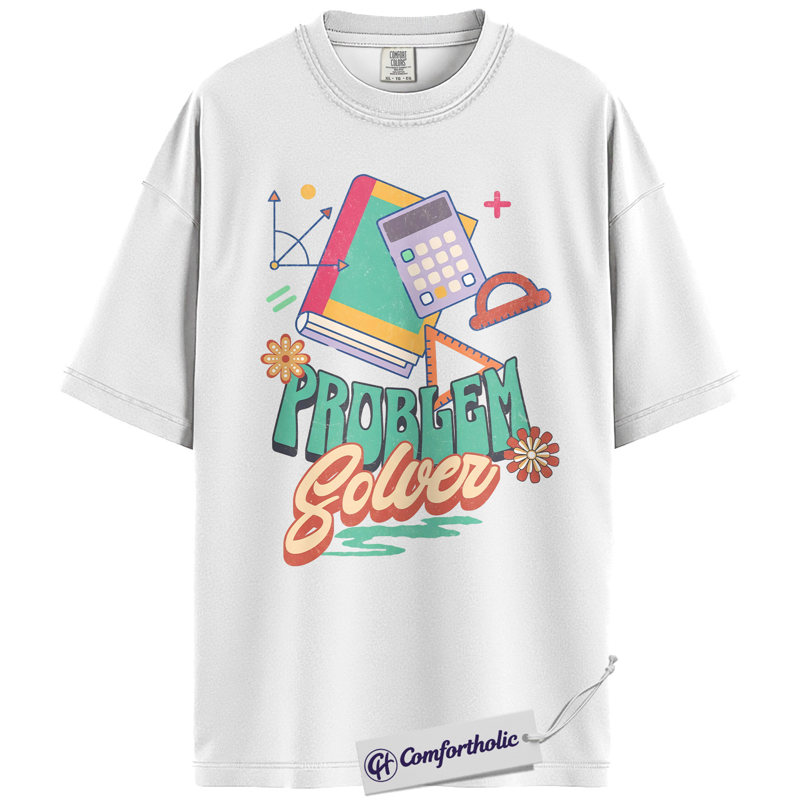 Problem Solver Shirt, Funny Math Teacher T-Shirt, STEM Classroom Graphic Tee, Educational Gift for Teachers, Comfort Colors Shirt - Image 3