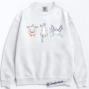 Halloween Sea Animal Sweatshirt, Cute Pumpkin Turtle Ghost Shark Bat Sweatshirt, Funny Ocean Creatures Sweatshirt, Spooky Fall Graphic Comfort Colors Sweatshirt
