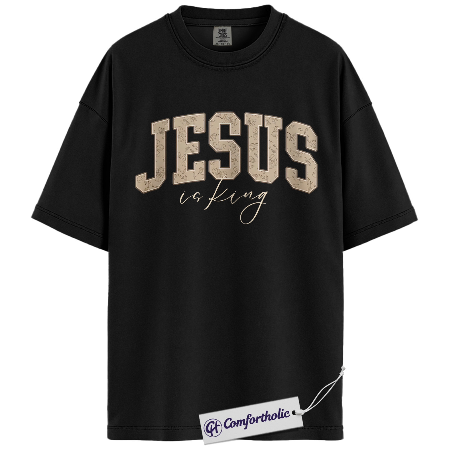 Jesus Is King Shirt, Christian Faith T-Shirt, Bible Verse Graphic Tee for Believers, Religious Inspirational Gift, Comfort Colors Shirt - Image 4