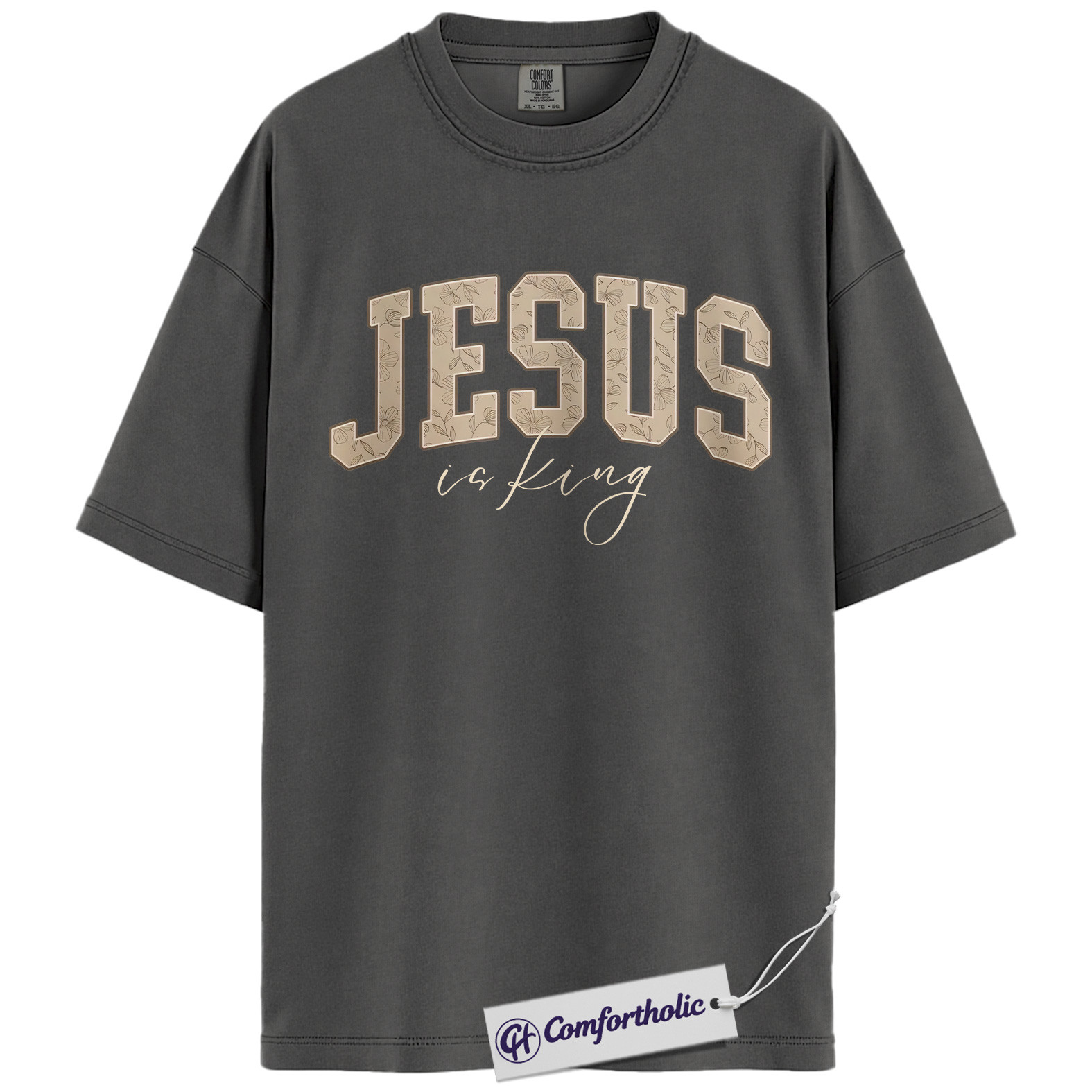 Jesus Is King Shirt, Christian Faith T-Shirt, Bible Verse Graphic Tee for Believers, Religious Inspirational Gift, Comfort Colors Shirt - Image 5