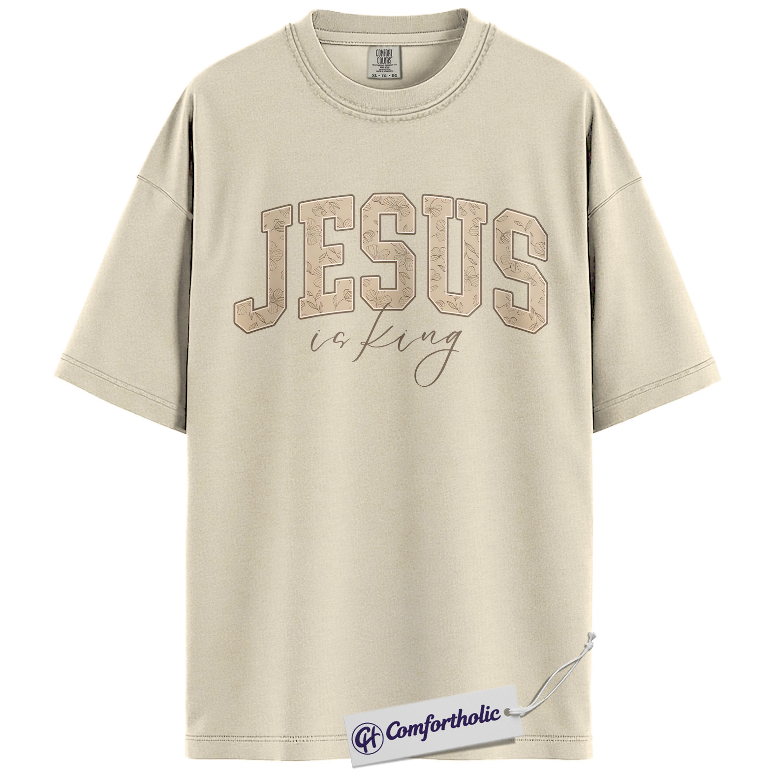 Jesus Is King Shirt, Christian Faith T-Shirt, Bible Verse Graphic Tee for Believers, Religious Inspirational Gift, Comfort Colors Shirt - Image 2