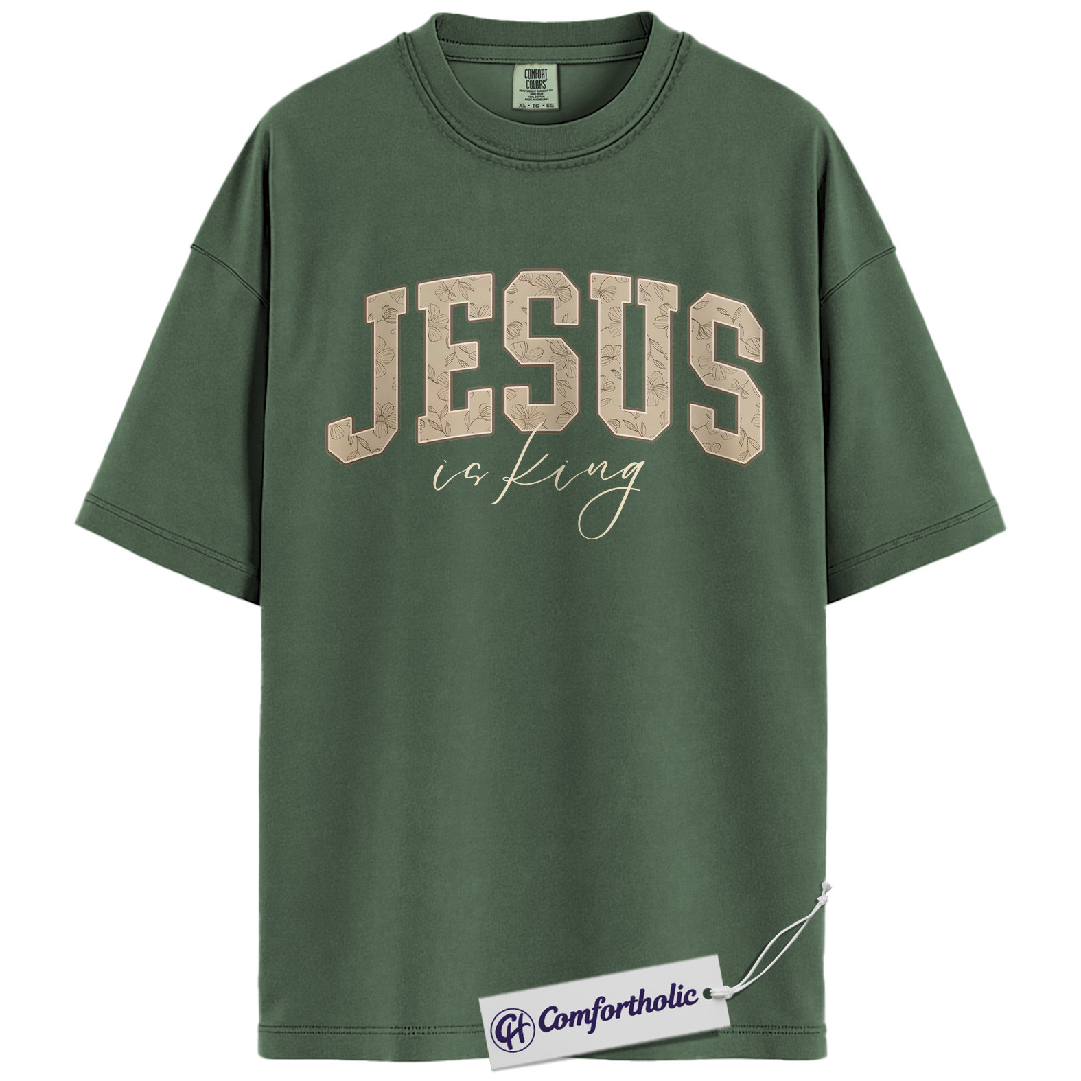 Jesus Is King Shirt, Christian Faith T-Shirt, Bible Verse Graphic Tee for Believers, Religious Inspirational Gift, Comfort Colors Shirt - Image 6