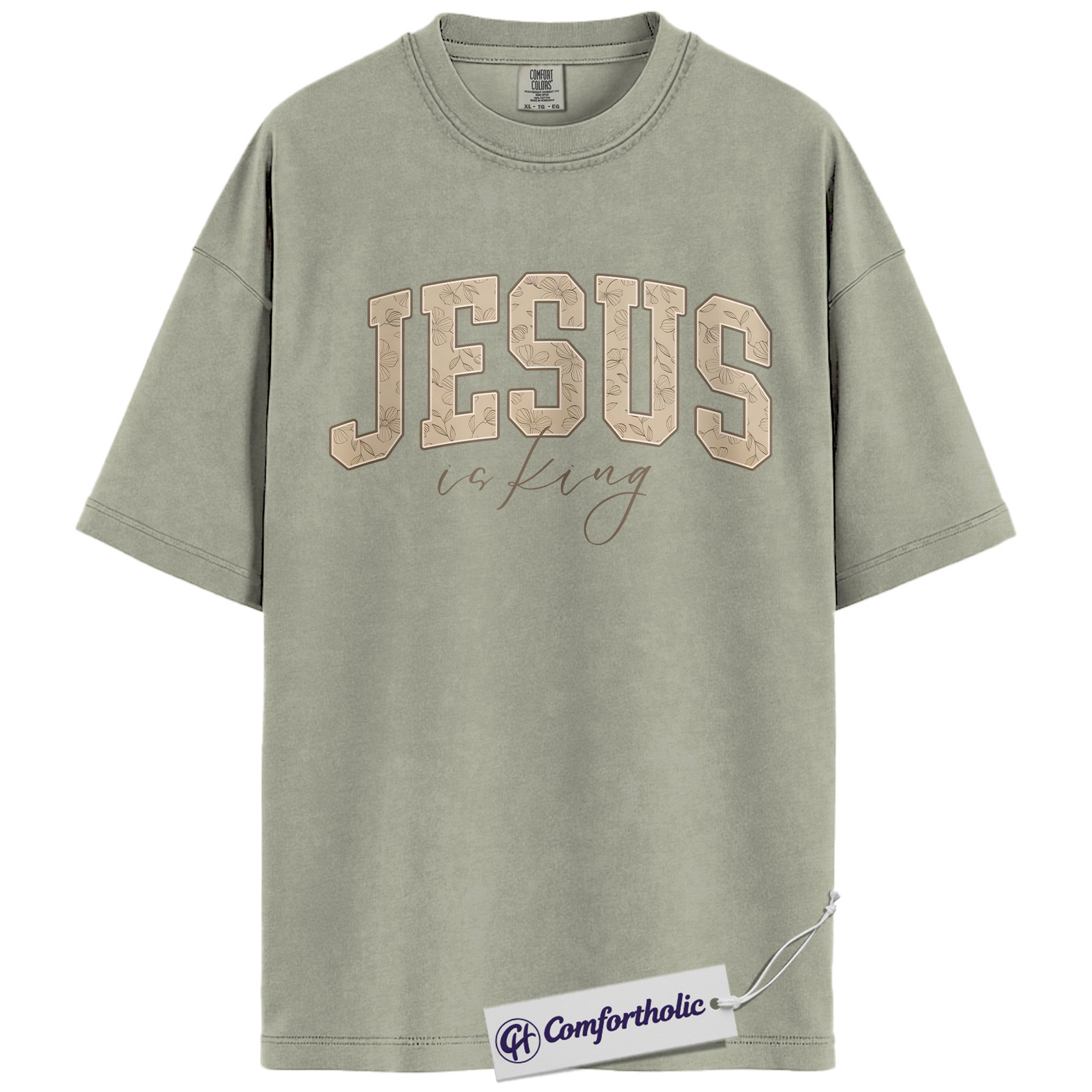 Jesus Is King Shirt, Christian Faith T-Shirt, Bible Verse Graphic Tee for Believers, Religious Inspirational Gift, Comfort Colors Shirt - Image 7