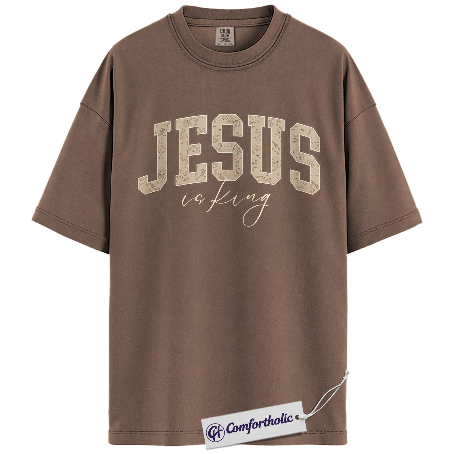 Jesus Is King Shirt, Christian Faith T-Shirt, Bible Verse Graphic Tee for Believers, Religious Inspirational Gift, Comfort Colors Shirt