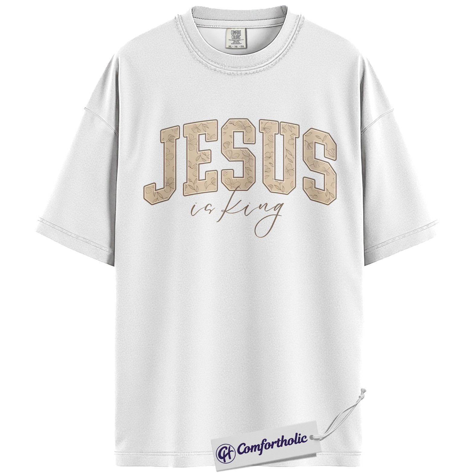Jesus Is King Shirt, Christian Faith T-Shirt, Bible Verse Graphic Tee for Believers, Religious Inspirational Gift, Comfort Colors Shirt - Image 3