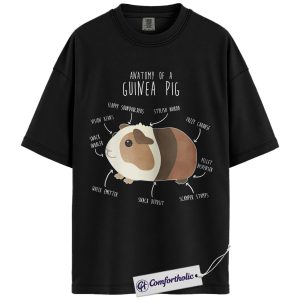 Anatomy of a Guinea Pig Shirt, Funny Guinea Pig Lover T-Shirt, Cute Pet Rodent Graphic Tee, Animal Humor Gift for Pet Owners, Comfort Colors Shirt