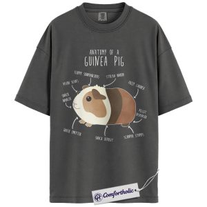 Alternative view of Anatomy of a Guinea Pig Shirt, Funny Guinea Pig Lover T-Shirt, Cute Pet Rodent Graphic Tee, Animal Humor Gift for Pet Owners, Comfort Colors Shirt
