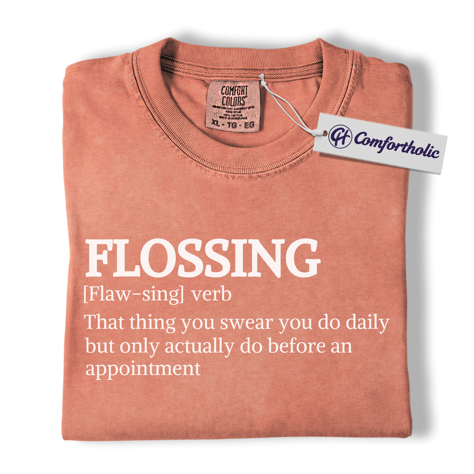 Funny Flossing Definition Shirt, Dental Hygienist T-Shirt, Dentist Office Humor Tee, Cute Dental Assistant Gift for Professionals, Comfort Colors Shirt - Image 8