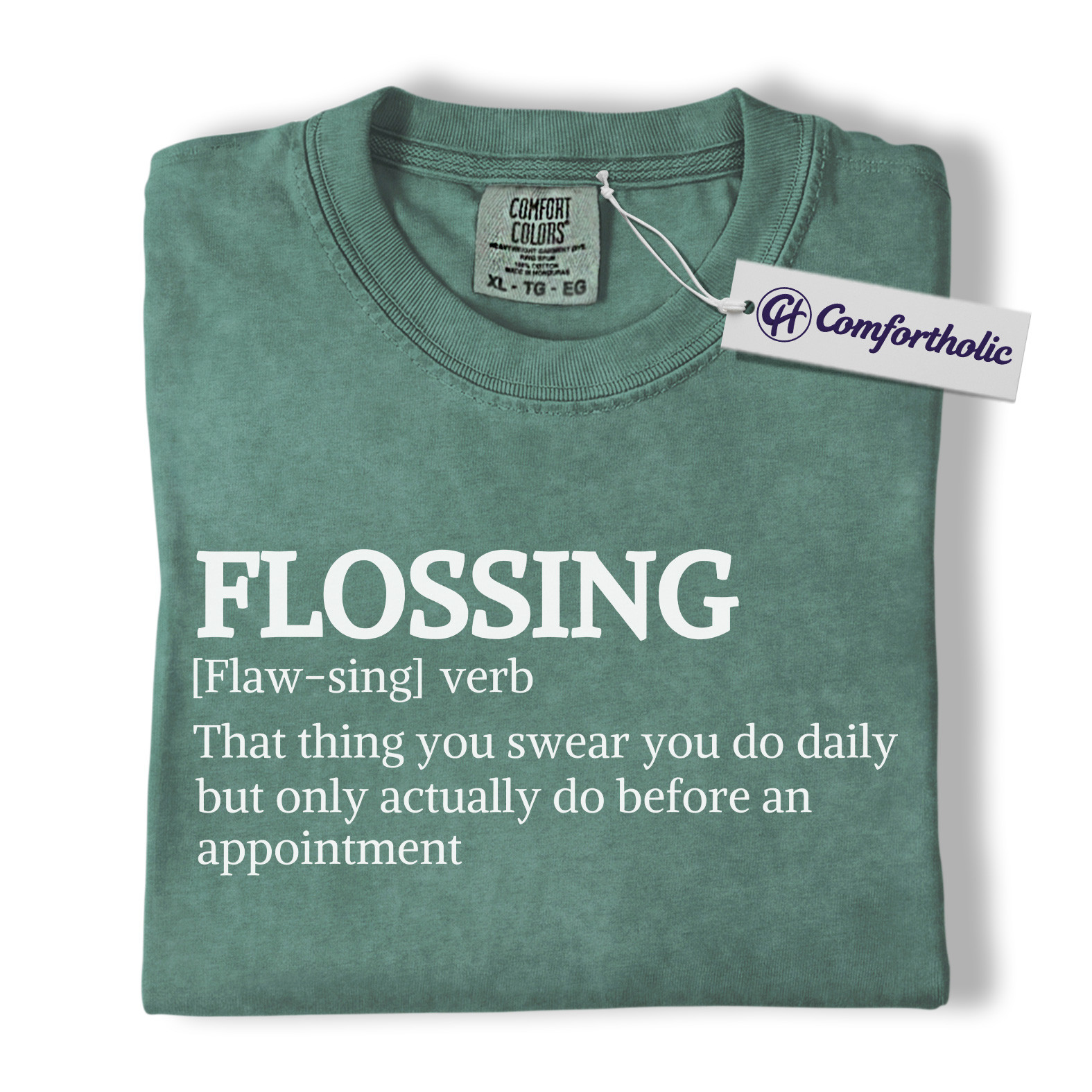 Funny Flossing Definition Shirt, Dental Hygienist T-Shirt, Dentist Office Humor Tee, Cute Dental Assistant Gift for Professionals, Comfort Colors Shirt - Image 11