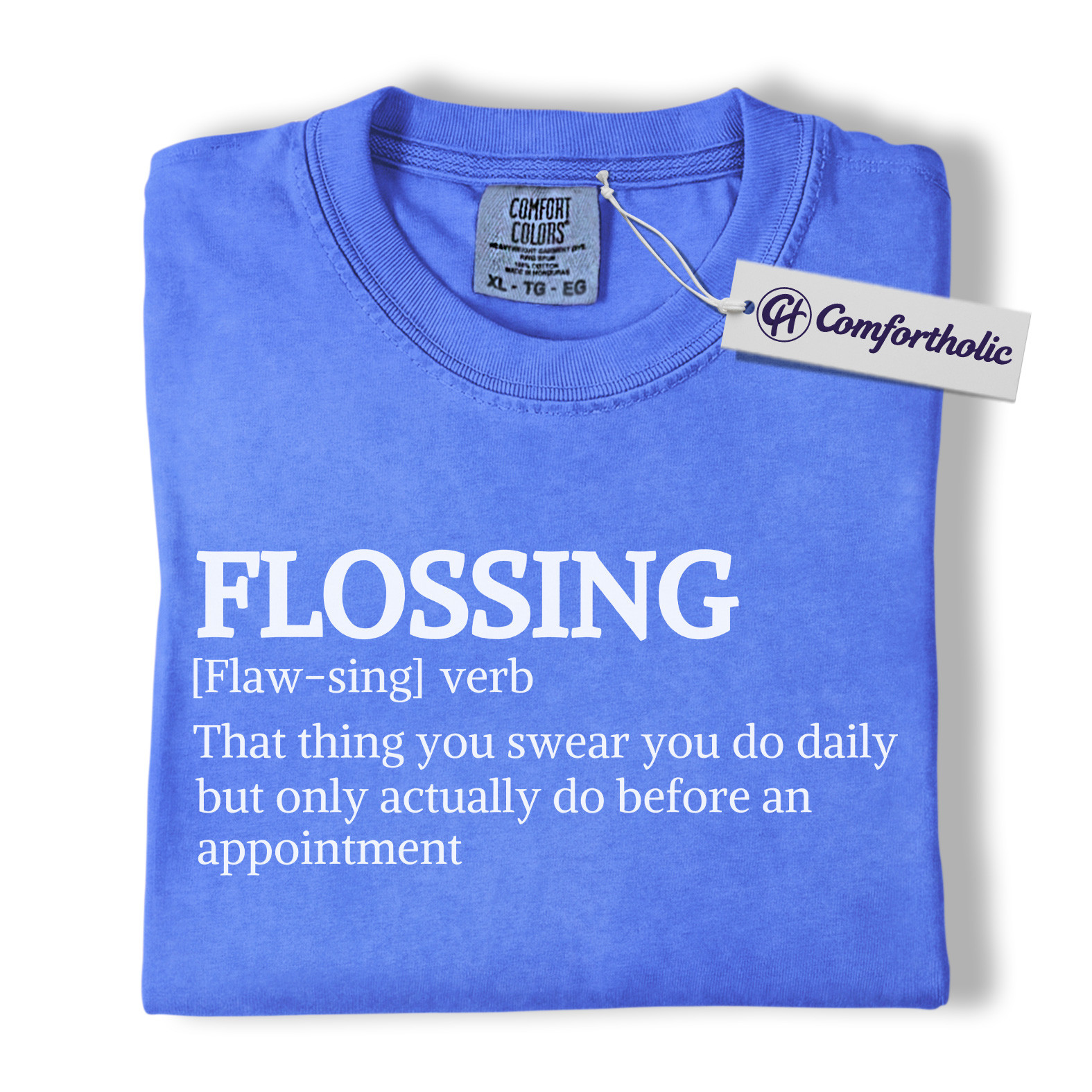 Funny Flossing Definition Shirt, Dental Hygienist T-Shirt, Dentist Office Humor Tee, Cute Dental Assistant Gift for Professionals, Comfort Colors Shirt - Image 13