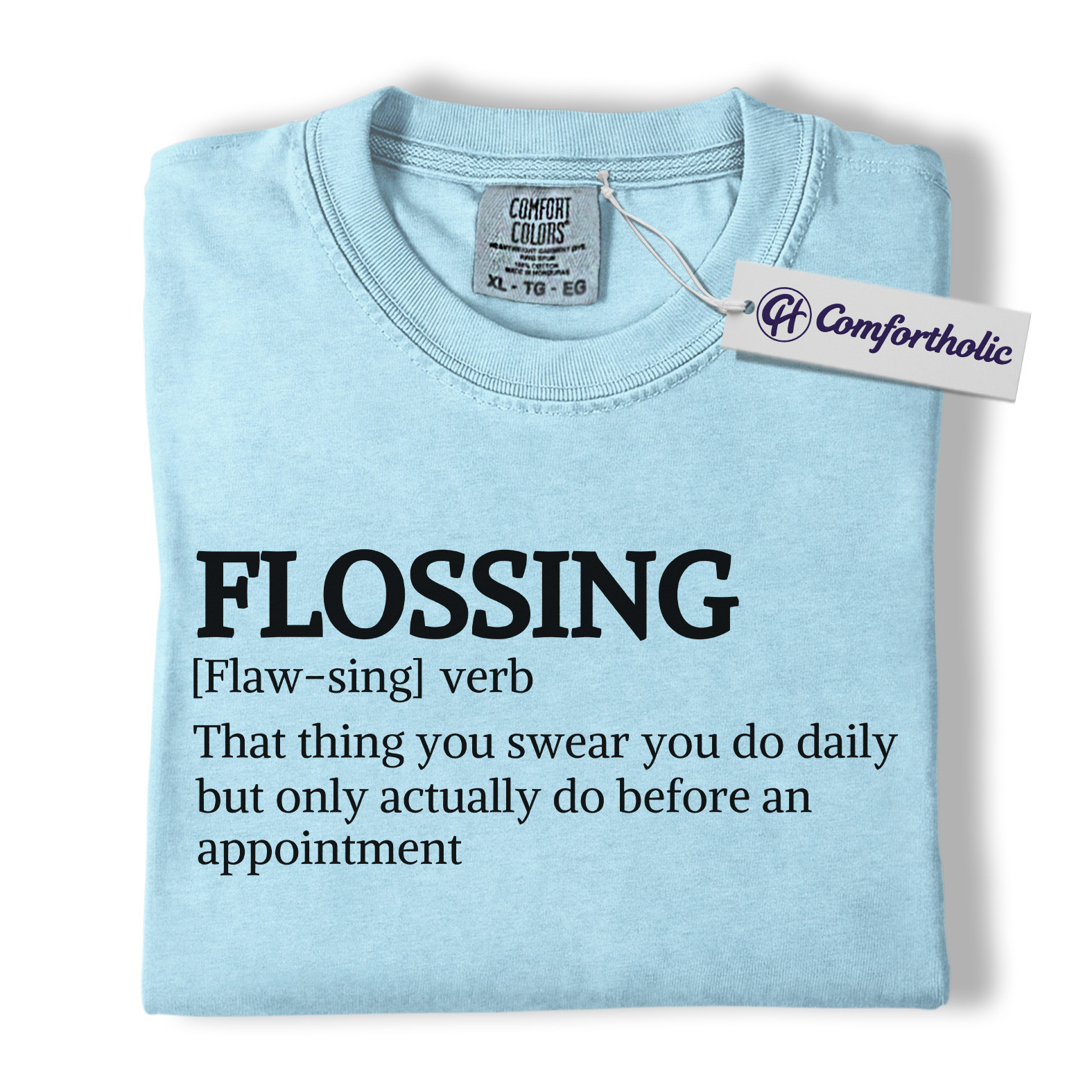 Funny Flossing Definition Shirt, Dental Hygienist T-Shirt, Dentist Office Humor Tee, Cute Dental Assistant Gift for Professionals, Comfort Colors Shirt - Image 14