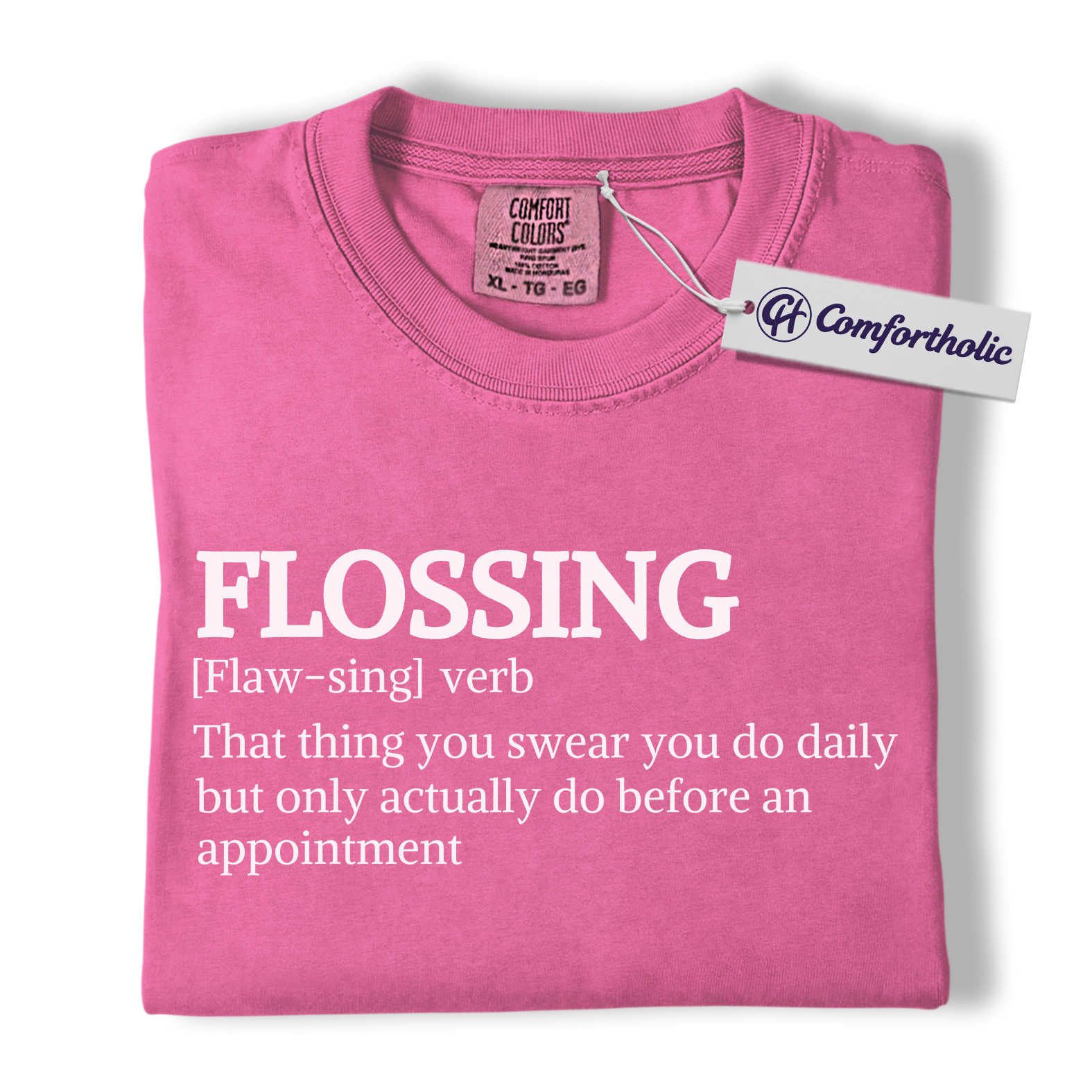 Funny Flossing Definition Shirt, Dental Hygienist T-Shirt, Dentist Office Humor Tee, Cute Dental Assistant Gift for Professionals, Comfort Colors Shirt - Image 16