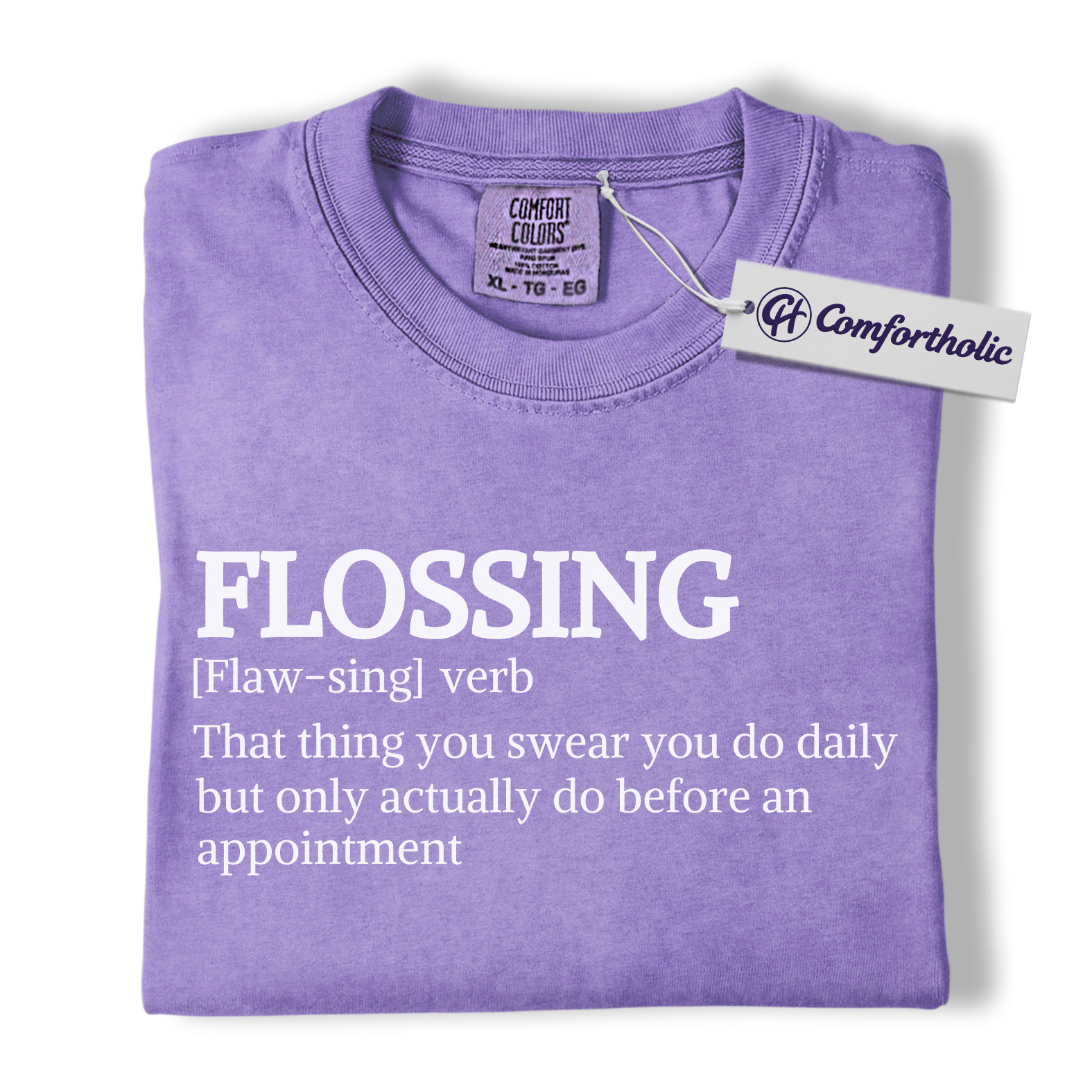 Funny Flossing Definition Shirt, Dental Hygienist T-Shirt, Dentist Office Humor Tee, Cute Dental Assistant Gift for Professionals, Comfort Colors Shirt - Image 20