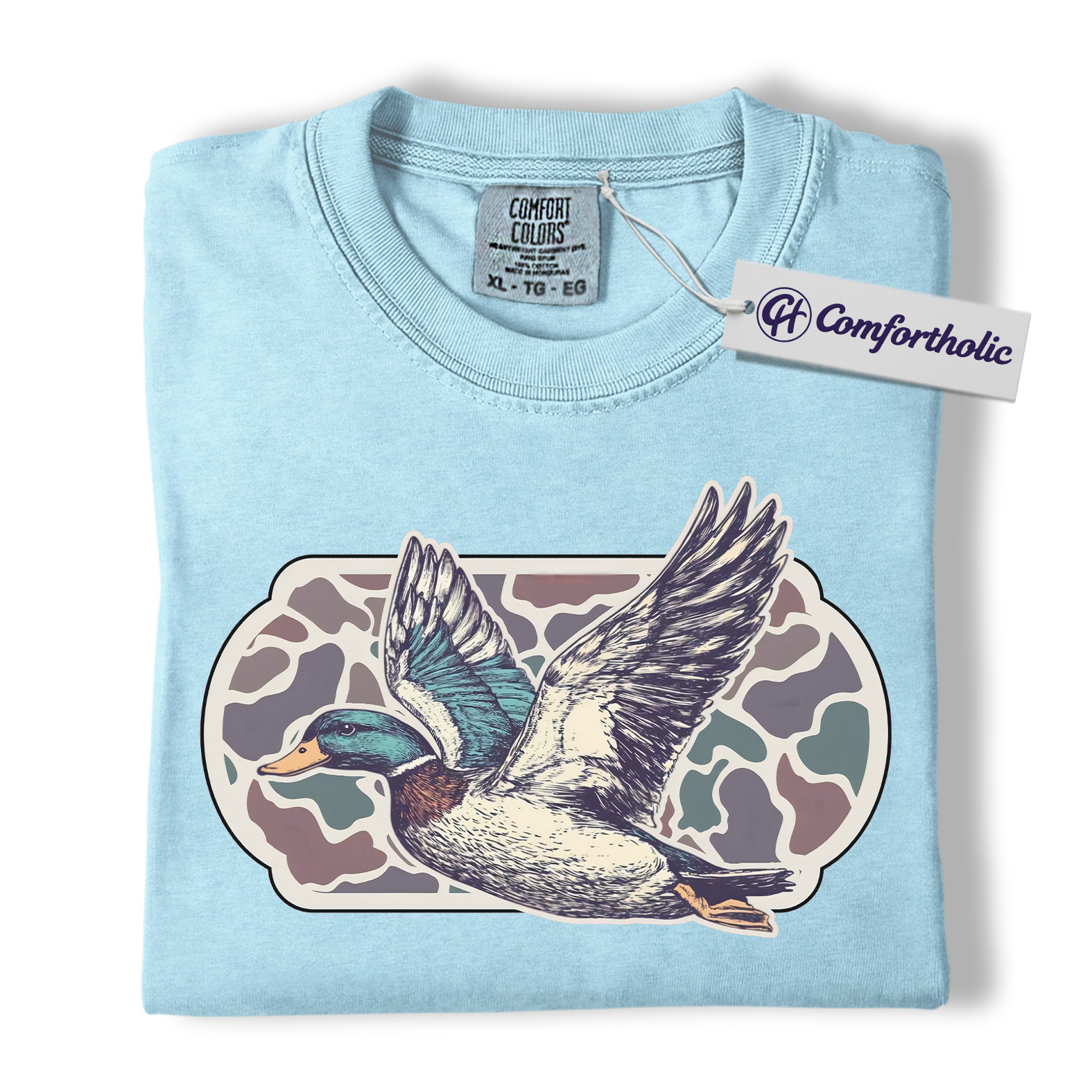 Mallard Duck Hunting Shirt, Wildlife Bird T-Shirt, Waterfowl Hunting Graphic Tee, Outdoor Camo Nature Lover Comfort Colors Shirt - Image 14