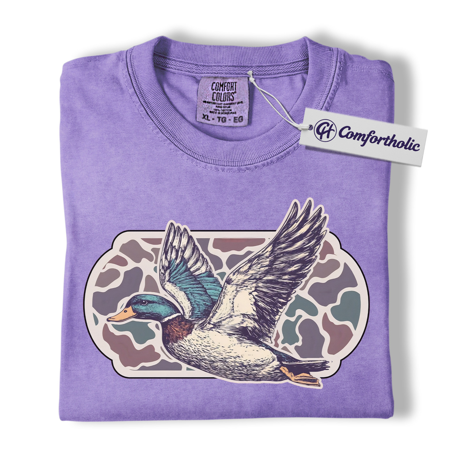 Mallard Duck Hunting Shirt, Wildlife Bird T-Shirt, Waterfowl Hunting Graphic Tee, Outdoor Camo Nature Lover Comfort Colors Shirt - Image 20