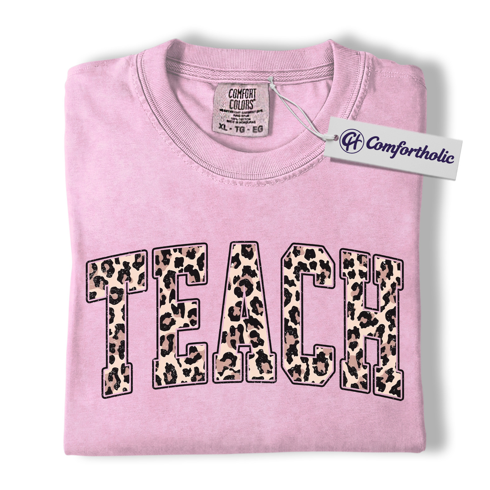 Leopard Print Teach Shirt, Cute Teacher T-Shirt, Trendy Back to School Graphic Tee, Aesthetic Educator Gift for Women, Teacher Comfort Colors Shirt - Image 10