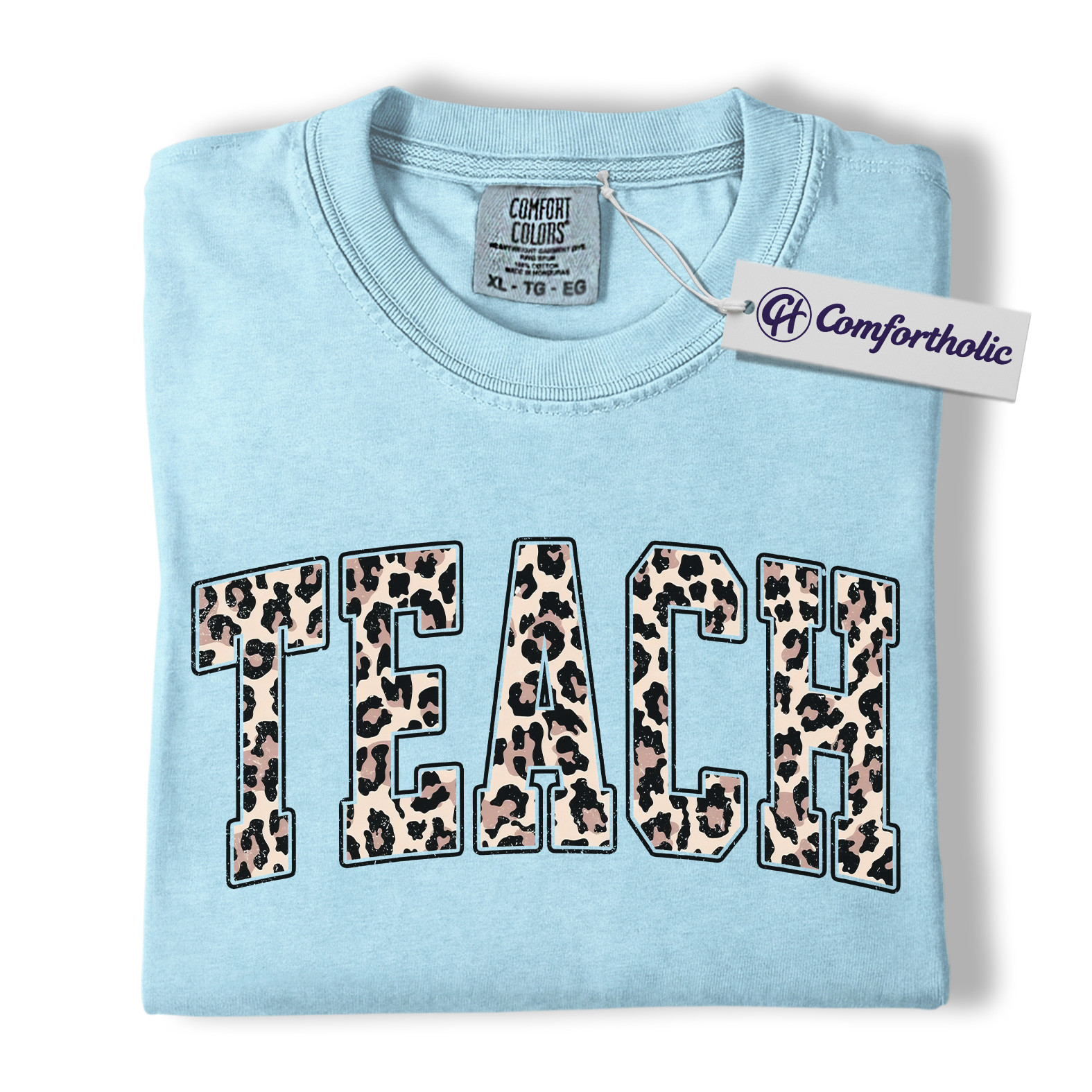 Leopard Print Teach Shirt, Cute Teacher T-Shirt, Trendy Back to School Graphic Tee, Aesthetic Educator Gift for Women, Teacher Comfort Colors Shirt - Image 16