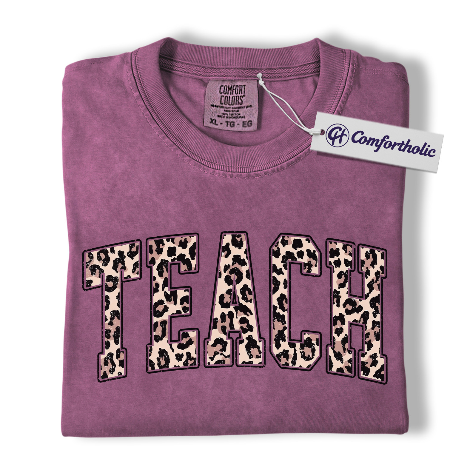 Leopard Print Teach Shirt, Cute Teacher T-Shirt, Trendy Back to School Graphic Tee, Aesthetic Educator Gift for Women, Teacher Comfort Colors Shirt - Image 17