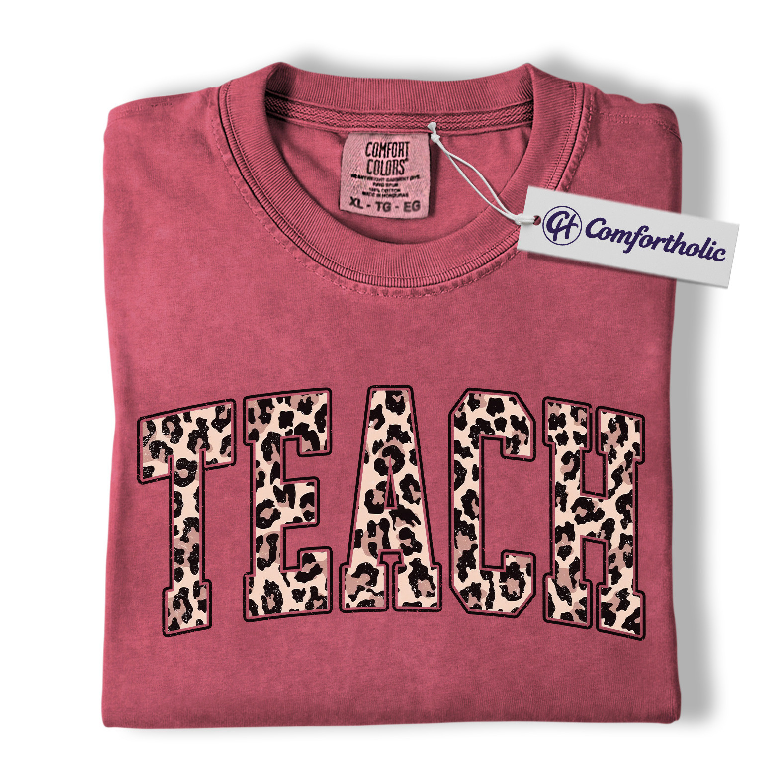 Leopard Print Teach Shirt, Cute Teacher T-Shirt, Trendy Back to School Graphic Tee, Aesthetic Educator Gift for Women, Teacher Comfort Colors Shirt - Image 20