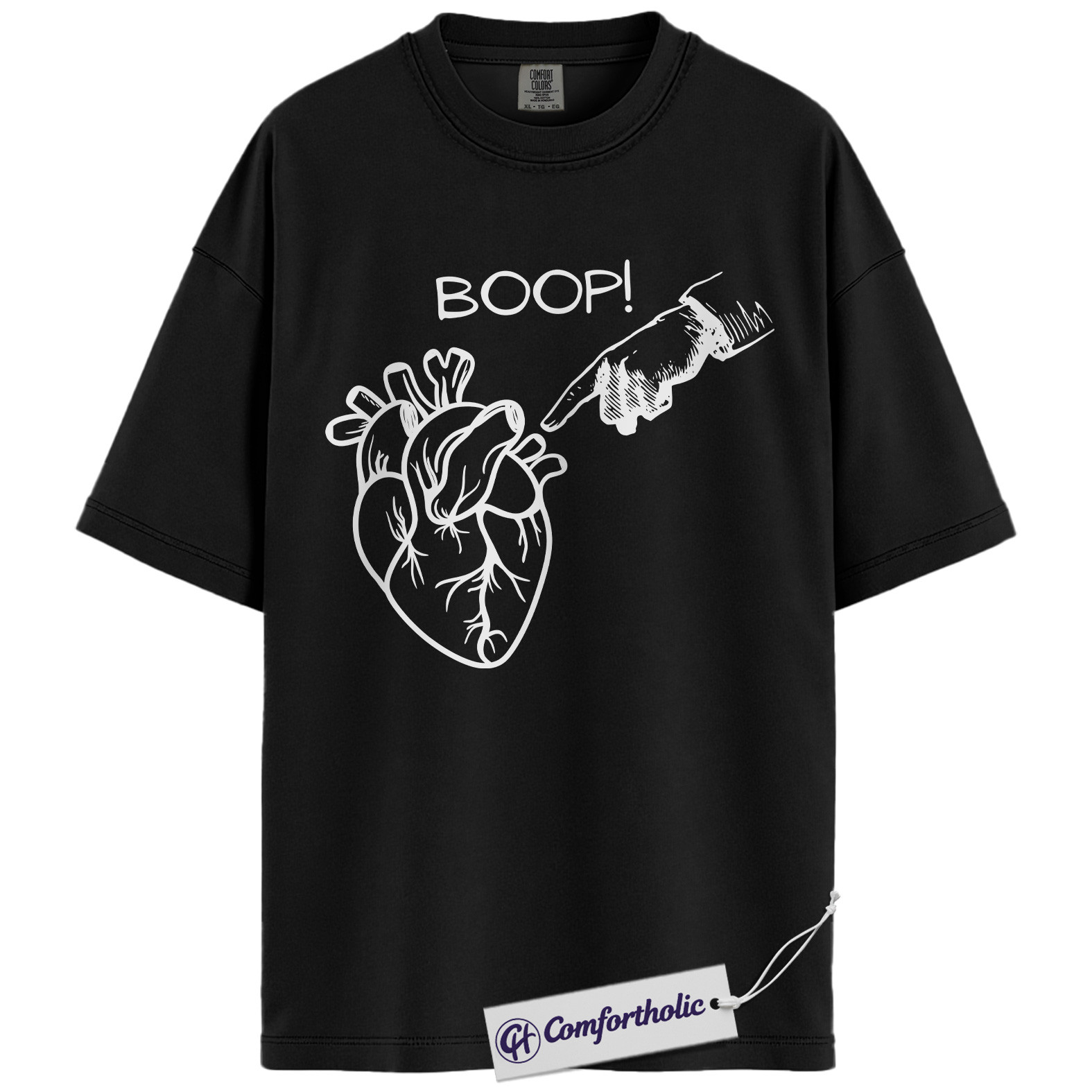 Boop Heart Shirt, Funny Cardiology T-Shirt, Medical Student Graphic Tee, Cute Cardiologist Gift for Doctors & Nurses, Comfort Colors Shirt - Image 4